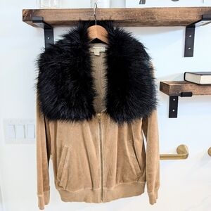 Michael Kors faux fur zip up size medium A2-1004